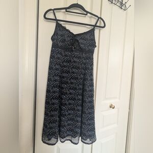 Esprit Black and Blue Midi Dress